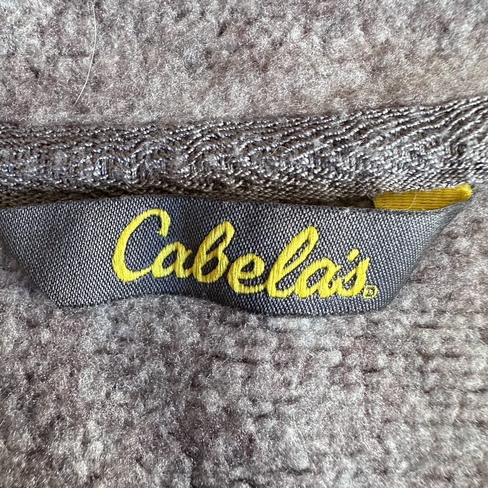 Cabelas Womens Jacket Gray Herringbone Fleece Hooded Long Sleeve Sz L Outdoors - Picture 14 of 16